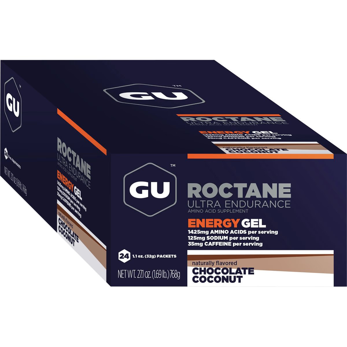 GU Roctane Energy Gel 24 упаковки шоколадного кокоса один размер 14590₽