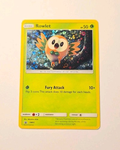 Pokemon Rowlet SM01 Black Star Promos Holo MP