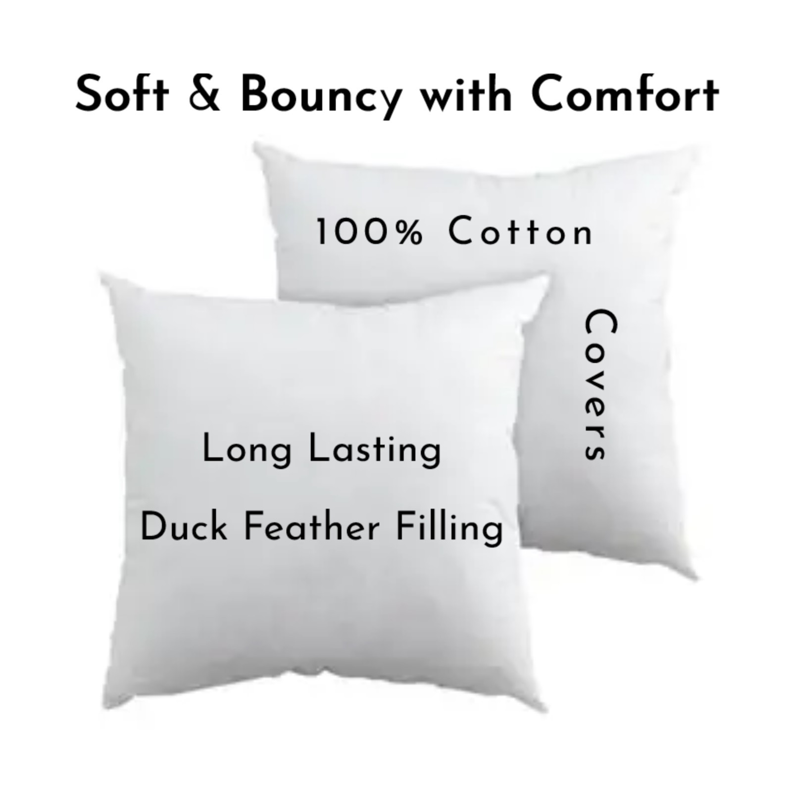 Premium Duck Feather Cushion Inserts Extra Filled Soft Support 100% ...
