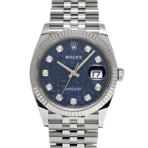 ROLEX Datejust 36 126234G Blue computer/diamond WATCH 728927