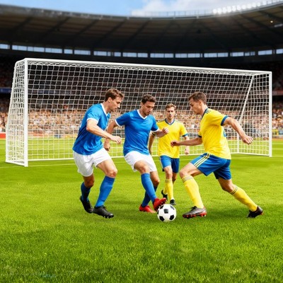18ftx 7ft/21ftx 7ft/24ftx 8ft Metal Soccer Goals for Outdoor Practice Training