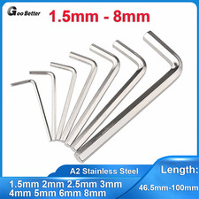 Long Arm Allen Key Metric 1.5mm-8mm Hex Wrench Hexagonal Keys A2 Stainless Steel