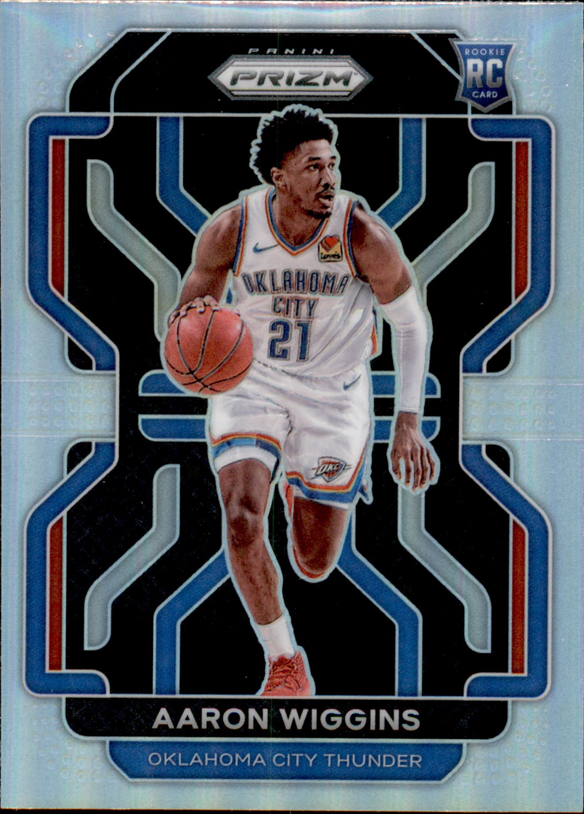 2021-22 Panini Prizm Prizms Silver #286 Aaron Wiggins Rookie RC Card