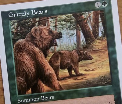 X 1 Grizzly Bears NM-M 5th Edition MTG Magic The Gathering