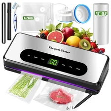 Vacuum Sealer for Food, Food Saver Vacuum Sealer Machine, Powerful Suction, B...