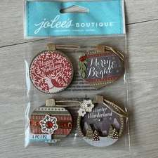 Ornaments Jolees Boutique Embellishments Christmas Happy Holidays