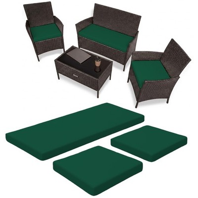 3-teiliges Ersatzkissen Set passend für Rattanmöbel Stühle Sofa Terrasse Sitzauflage