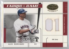 2003 Leaf Certified Materials Fabric of the Game Jersey Year Alex Rodriguez 2a8