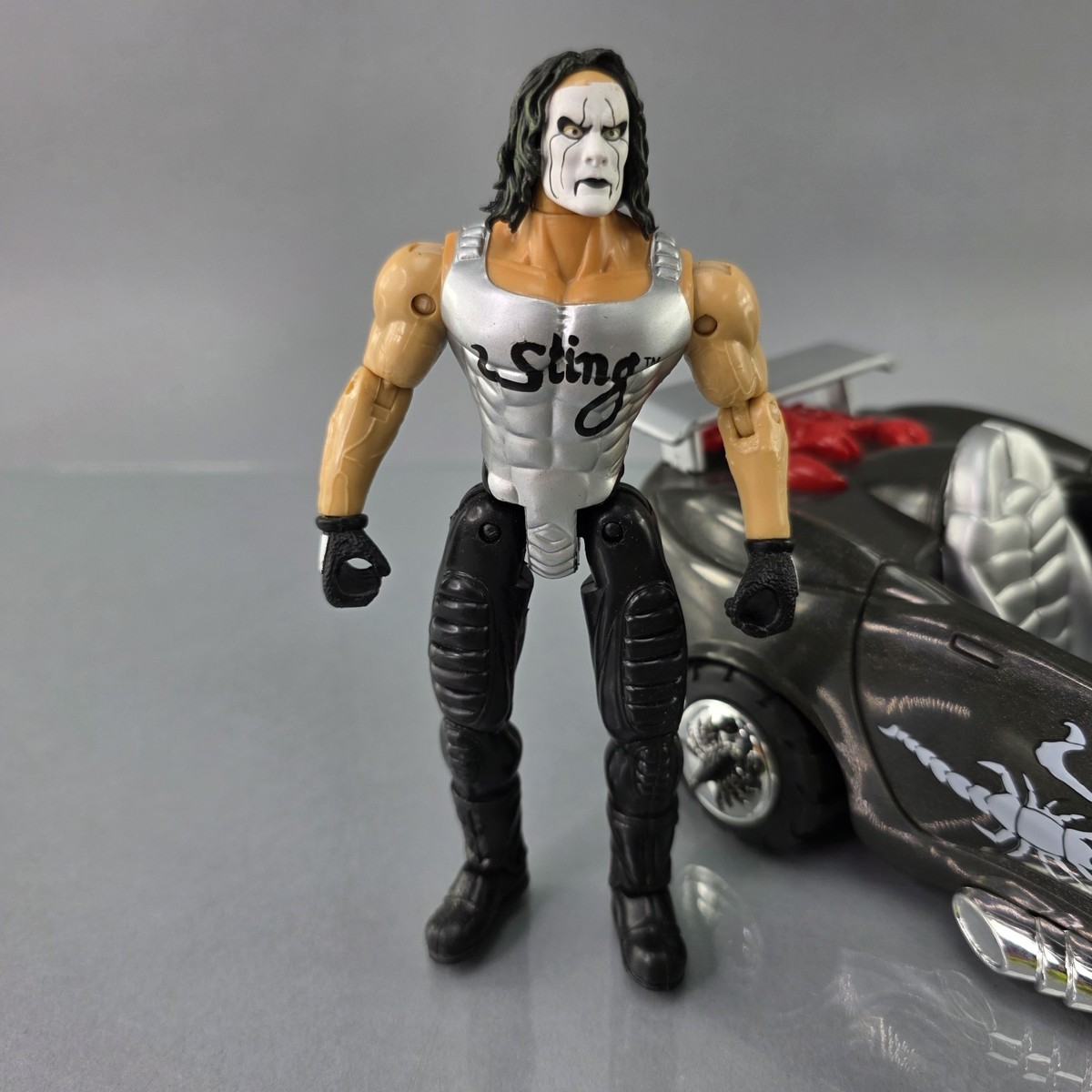 WCW Road Rebels STING Car & Action Figure Electronic Vintage