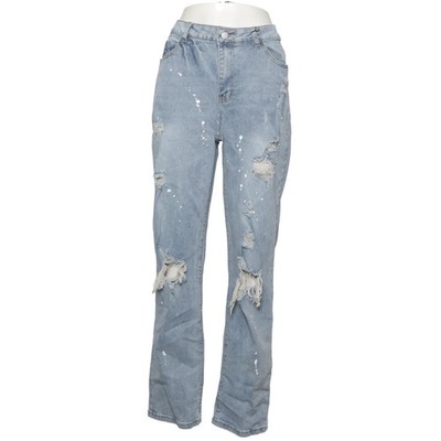 Jeans, Größe: XL, Blau/Weiß, Baumwolle/Elasthan/Polyester/Viskose, Print #X2g