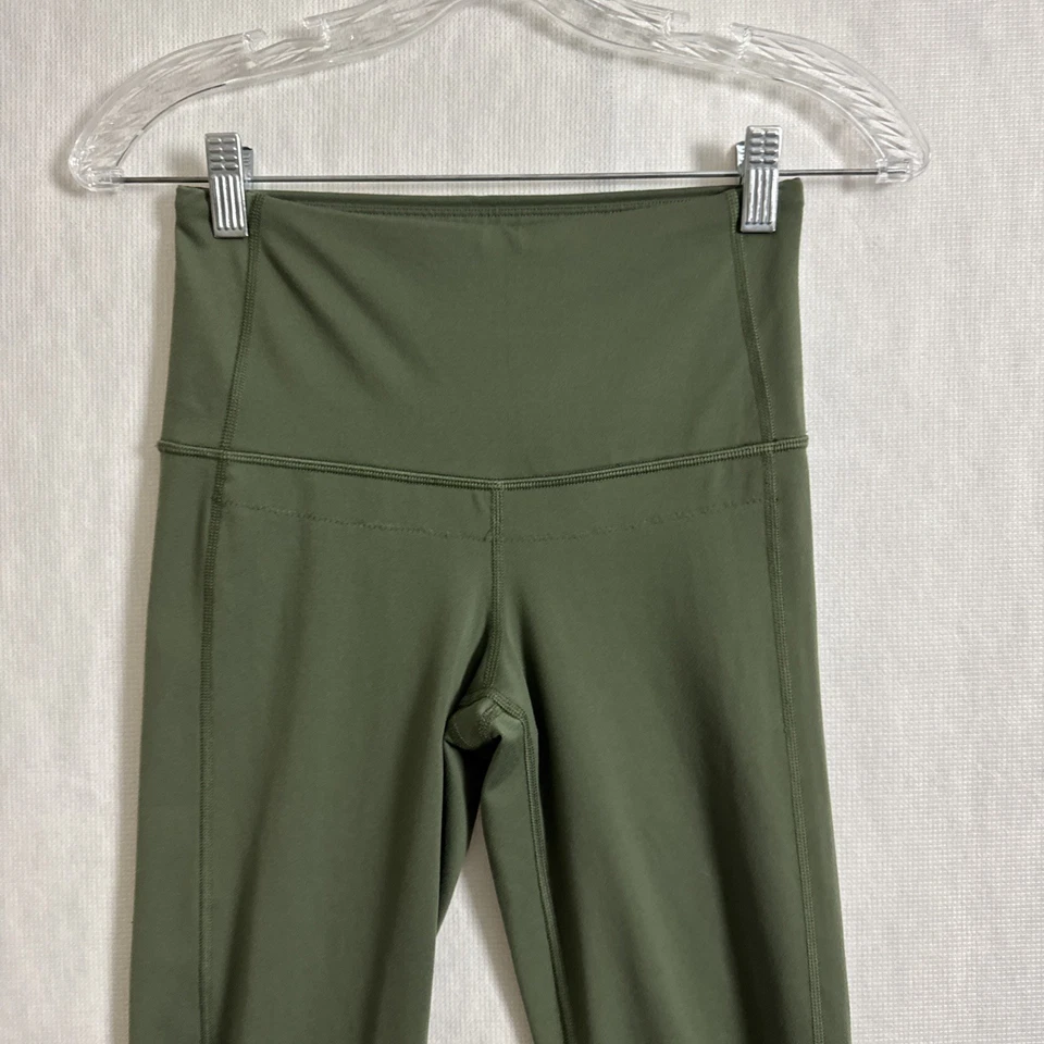 Lucy Women's Size XS Green Nylon High Waisted Slim Straight Leg Pants - Image 3 of 4