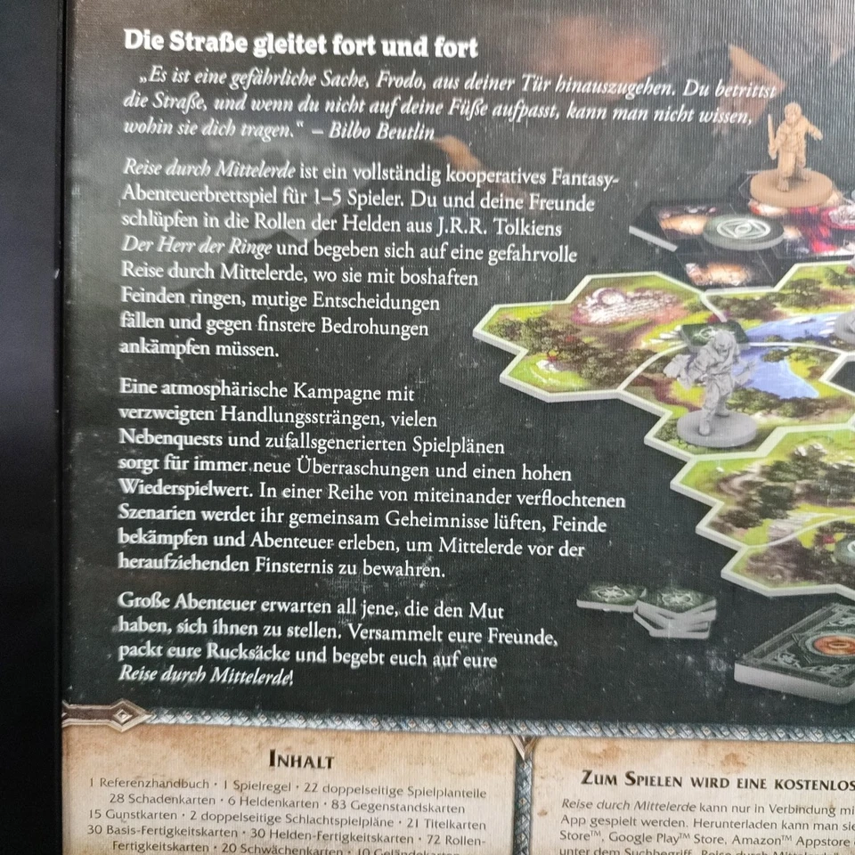Der Herr der Ringe Reise durch Mittelerde Asmodee ab 12 Jahren vollständig - Bild 3 von 4