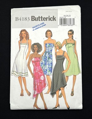 Butterick B4183 Misses Dresses w/Mixed Style Combos 2004 Pattern sz 18-22 Uncut
