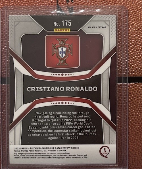 2022 Panini Prizm World Cup Qatar - Cristiano Ronaldo #175 Green Wave Prizm view 2