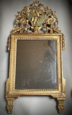 Miroir Style Louis XVI Bois Doré XVIII XIX Colombes Allégorie