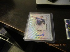 casey saucke ll rookie auto 2020 numbered/12 leaf metal silver wave