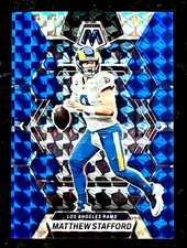 2023 Panini Mosaic Matthew Stafford Blue Prizm 66/99 Los Angeles Rams #136