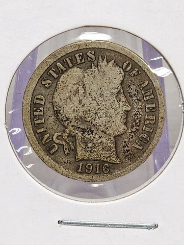 1916-P Barber Dime Raw very good (Details)