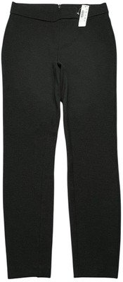 J Crew Leggings Womens (PM) Charcoal Heather Pixie Ponte Stretch Back Zip NWT