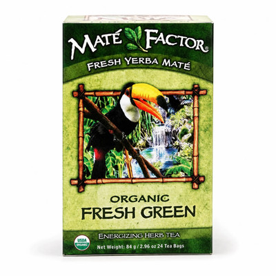 Mate Factor Organic Fresh Green Yerba Mate Tea 24 Bags USDA Organic 84g