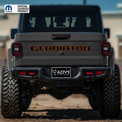 #ad Jeep Gladiator Tailgate Emblem Kit MOPAR Official Black Orange Mojave USA Made $125.00