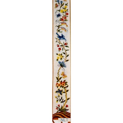 Vintage Crewel Embroidery Kit Bell Pull Elsa Williams Jacobean Vine Bluebird