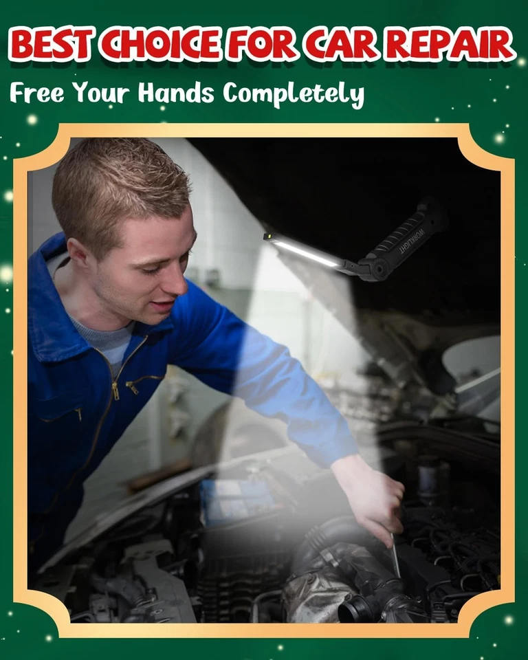 Coquimbo 2 Pack Rechargeable LED Work Light – Magnetic Flashlight Tool for Men - Image 3 of 4