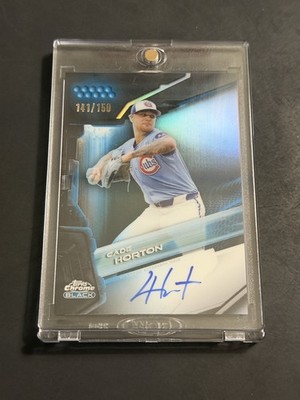 2026 Topps Chrome Black - Autographs Cade Horton #CBA-CH Blue Refractor /150
