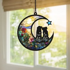 Personalized Dog Memorial Suncatcher, Dog Loss Sympathy Gift, Dog Memorial Gift