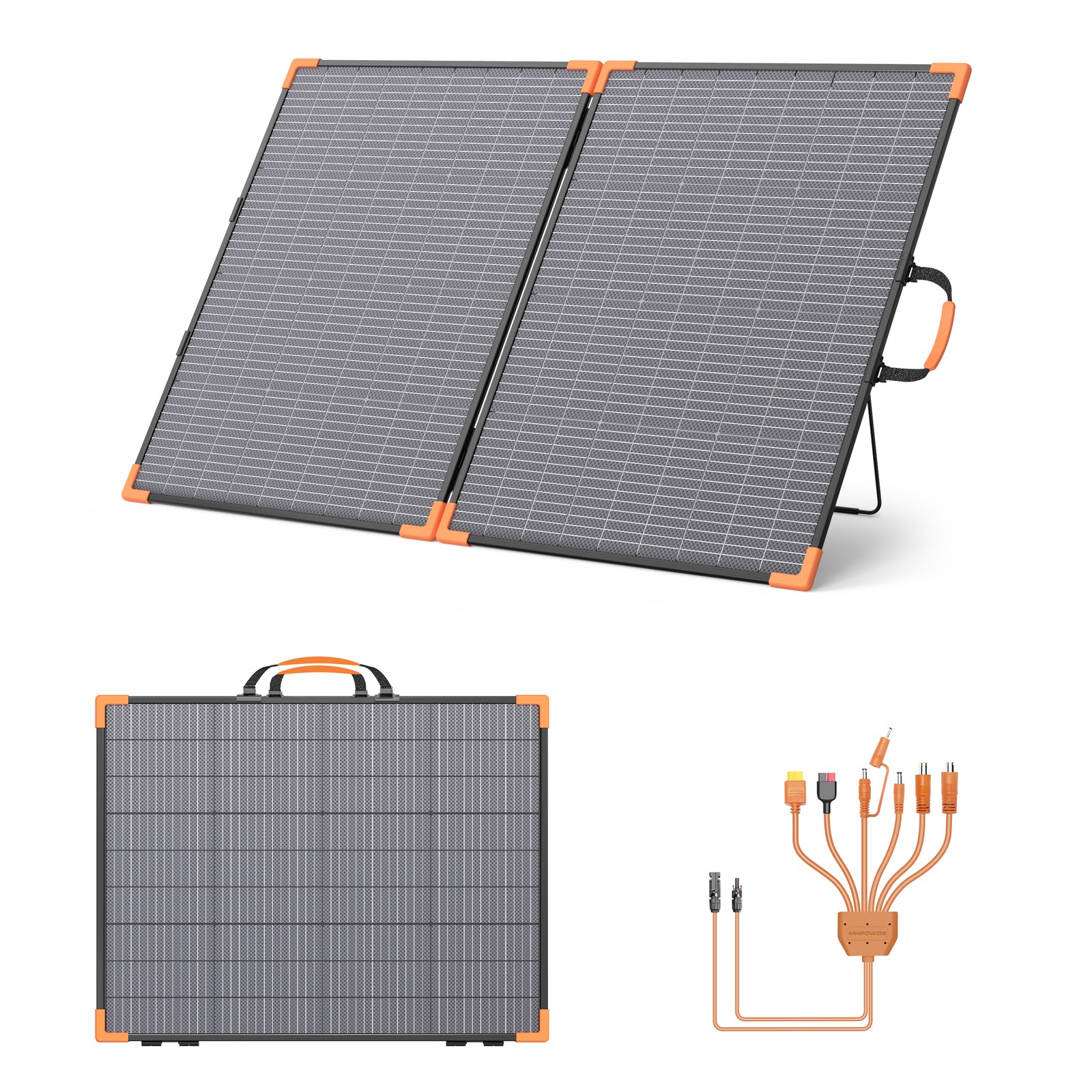 MHPOWOS Bifacial Portable Solar Panel 400 200 100 watt for Power Station