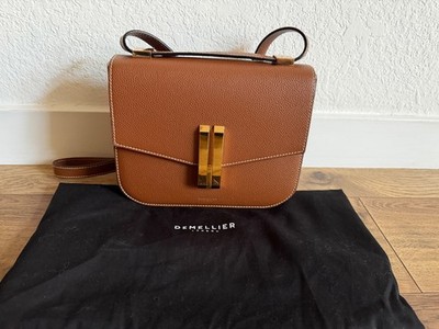 DeMellier The Vancouver leather shoulder bag crossbody Tan/Ecru Stitching $535