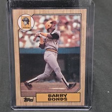 1987 Topps Barry Bonds Rookie ERROR Card #320 (5 ERRORS). rookie card picture
