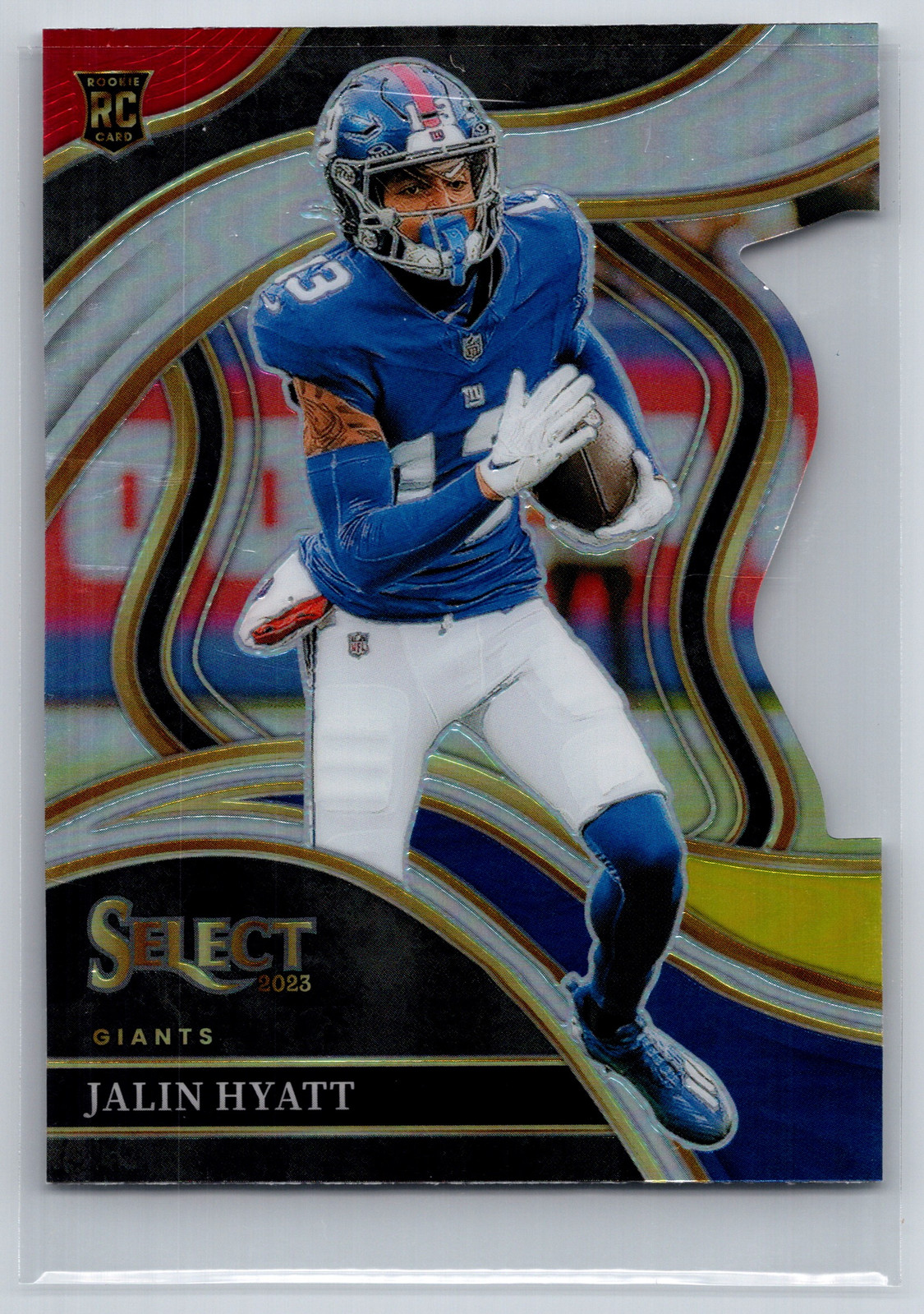 2023 Panini Select #263 Jalin Hyatt Red and Blue Prizms Die Cuts