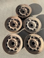 (5) 16” DODGE PLYMOUTH PICKUP STEEL ARTILLERY WHEEL 5x4.5 Ford Hot Rod Rat Rod