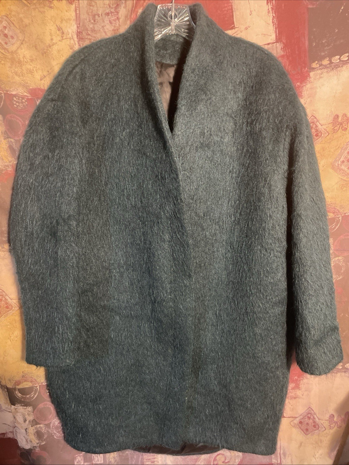 ALTRA Cappotto oversize Other Stories donna Kooples verde mohair taglia 4 lana e