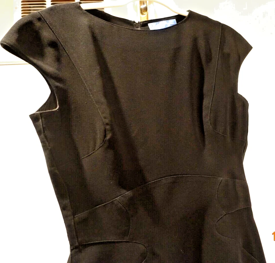 Thierry Mugler Miss America платье sz. F.40 черный крышка рукава - Изображение 2 из 4