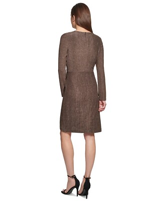 DKNY Women's Gold Black Metallic Knit Cutout Sheath Dress - 2 - Gold | eBay
