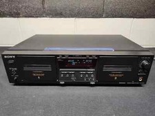 Sony TC-WE475 Dual Cassette Tape Deck Recorder Powers on and Working - Damaged 