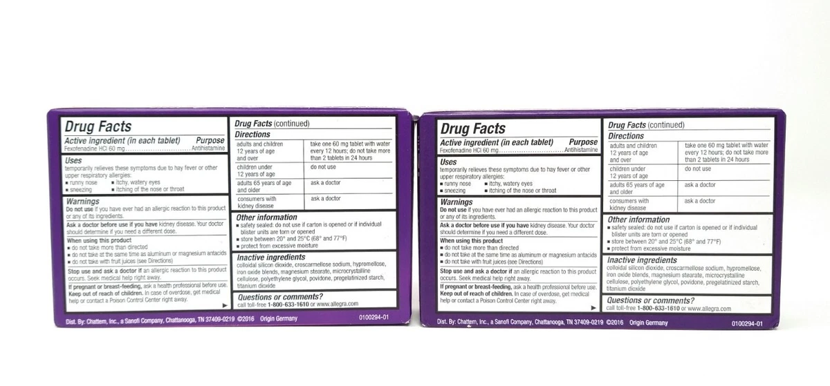 Buy 60 Mg Fexofenadine