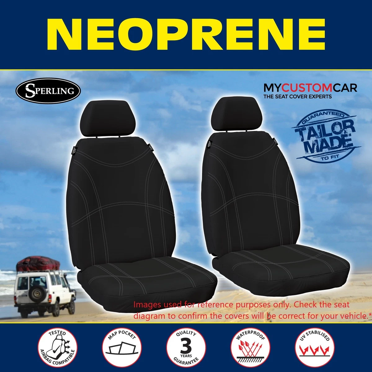 For Hyundai Tucson TL TLE 2015 2021 Neoprene FRONT Seat Covers