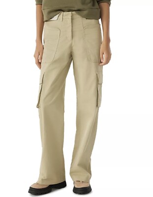 Ba&sh Bash NWT Sz 38 Wide Leg Cargo Pants Pantalon Quizy Mid Rise Chino