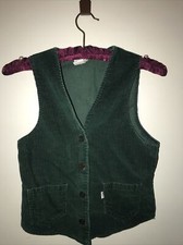Vintage Green Corduroy Levi  s Child  s Vest Size L, 12-14