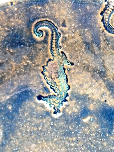 Seahorse Pottery Trinket Dish Vanity Tray Student or Studio Art Project Piece - Picture 6 of 11