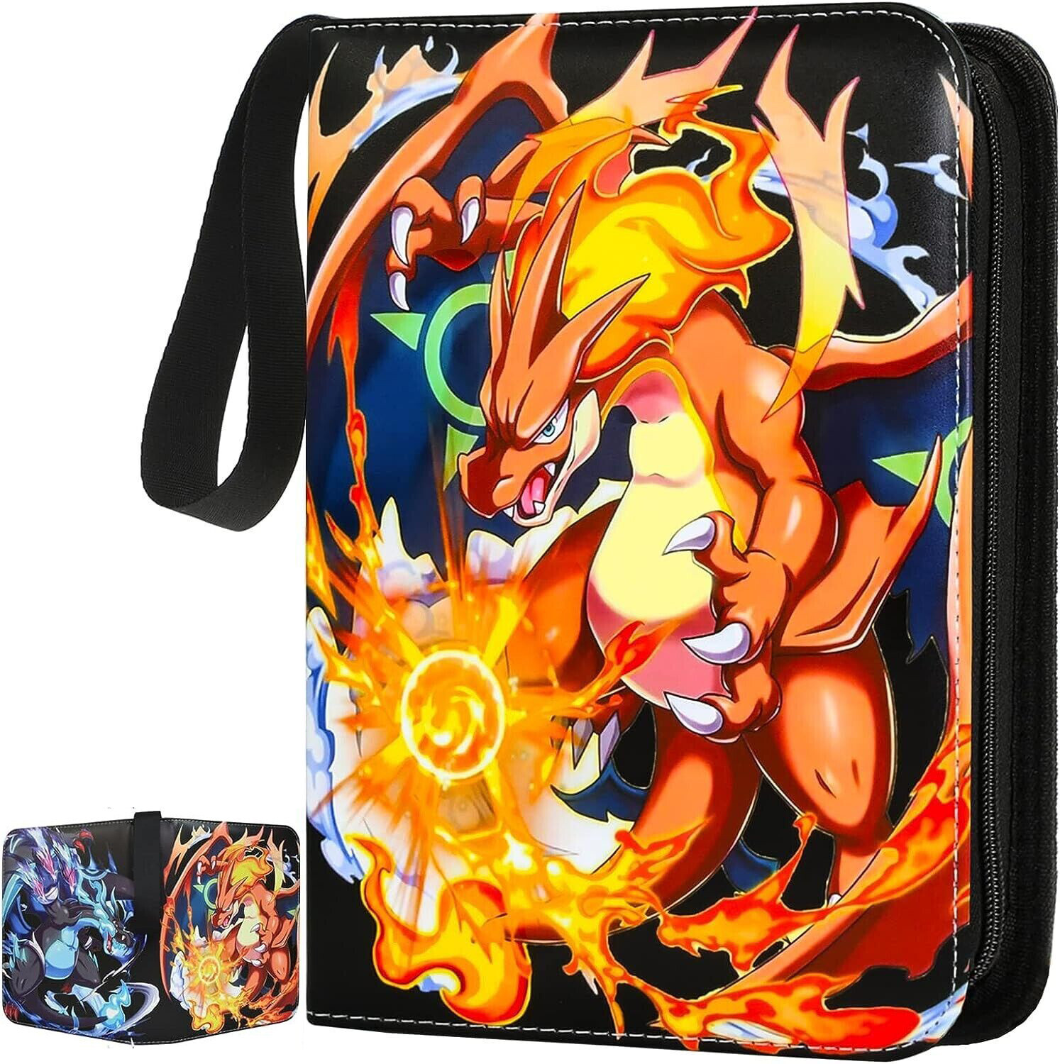 Card Binder Pokemon Cards Binder Holder Fits 400 Cards w/ 50 Removable Sleeves