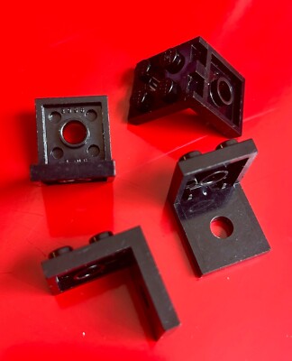 4 Stück LEGO Halter Bracket 2 x 2  mit 2 Löchern schwarz # 3956 Winkel H5