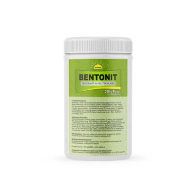 BONEMIS Bentonit in Premium-Qualität. 1 kg ultrafeines Pulver in Dose