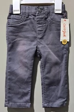 Cat & Jack Baby Faded Gray Stretch Waist Soft Denim Jeans -- Size 0-3 Months