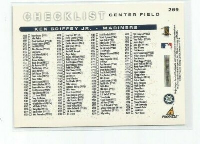 KEN GRIFFEY JR (Seattle Mariners) 1997 SCORE CHECKLIST CARD #269