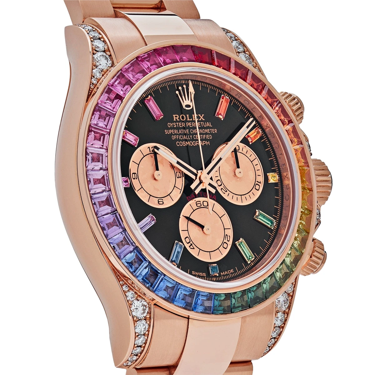 Rose gold deals daytona rainbow