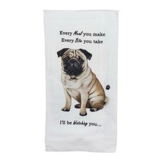 Assorted Pug Dog Breed Dish Towel